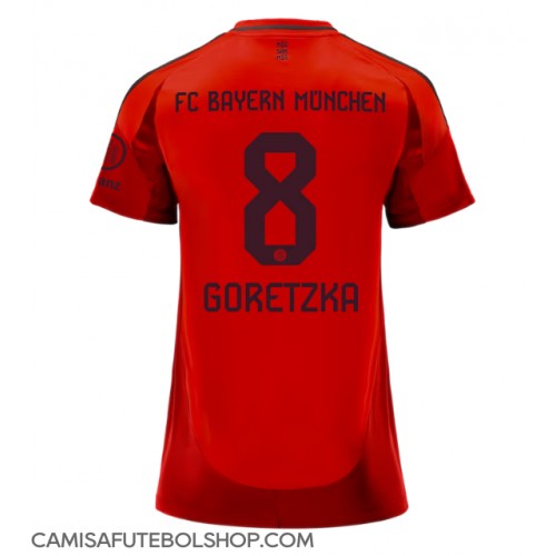 Camisa de time de futebol Bayern Munich Leon Goretzka #8 Replicas 1º Equipamento Feminina 2024-25 Manga Curta